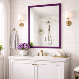 Зеркало в фиолетовой раме М014 